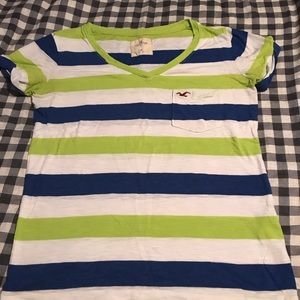 V-neck short sleeved striped shirt. Like new!